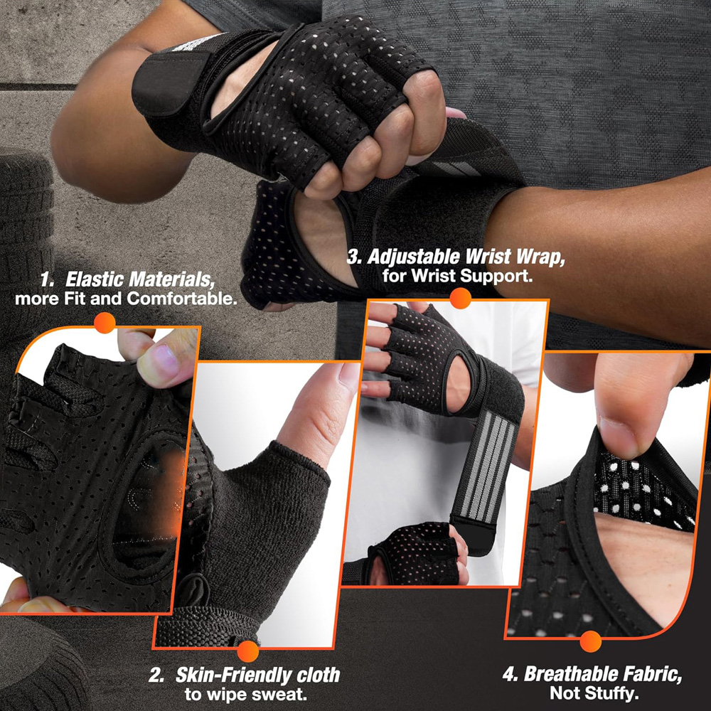 Fitness Gloves with Wrist Supp - Crossfit Gear Men avis et prix