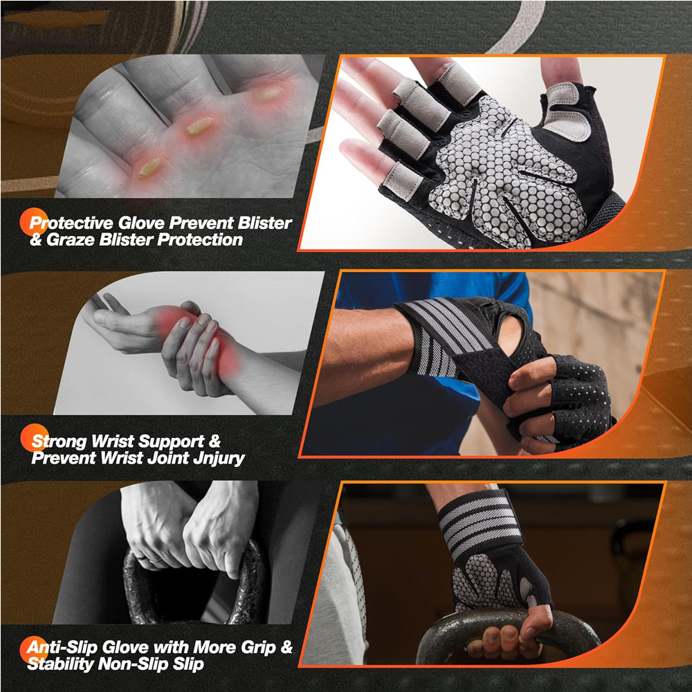 Fitness Gloves with Wrist Supp - Crossfit Gear Men avis et prix