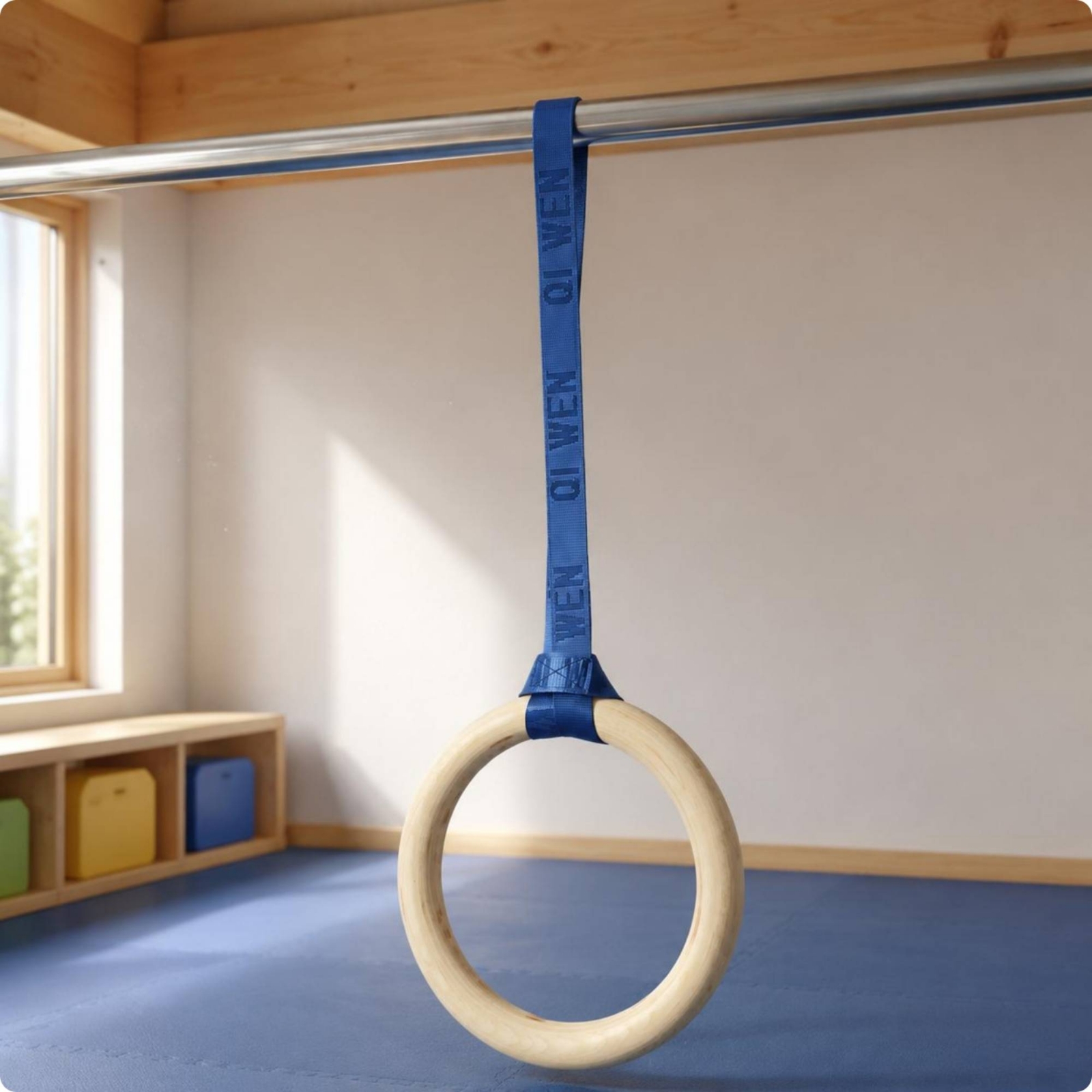 Wooden Gym Rings Woven Strappi - Gymnastic Ring Wood avis et prix