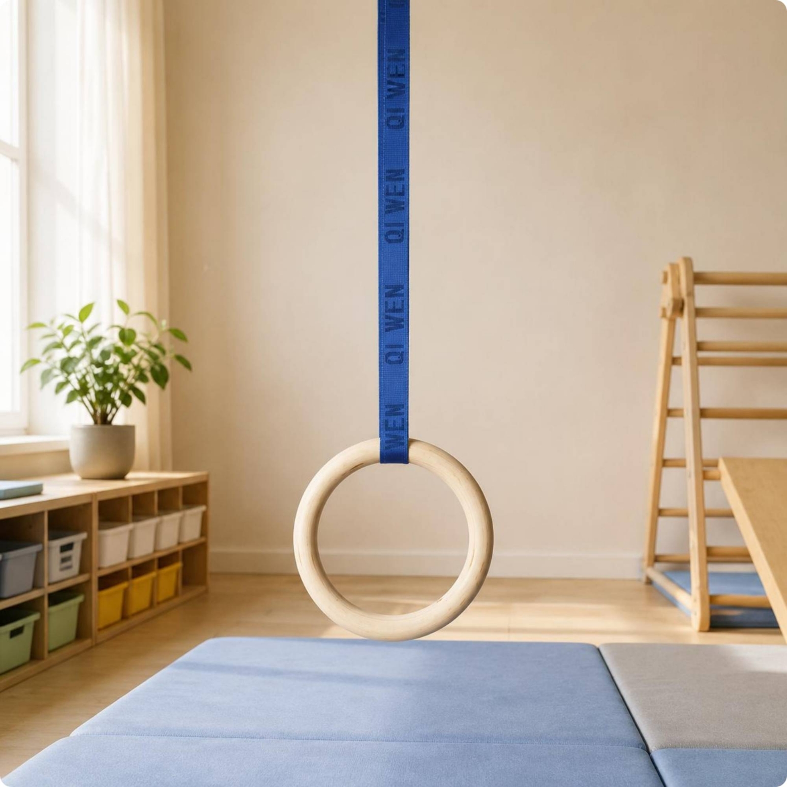 Wooden Gym Rings Woven Strappi - Gymnastic Ring Wood avis et prix