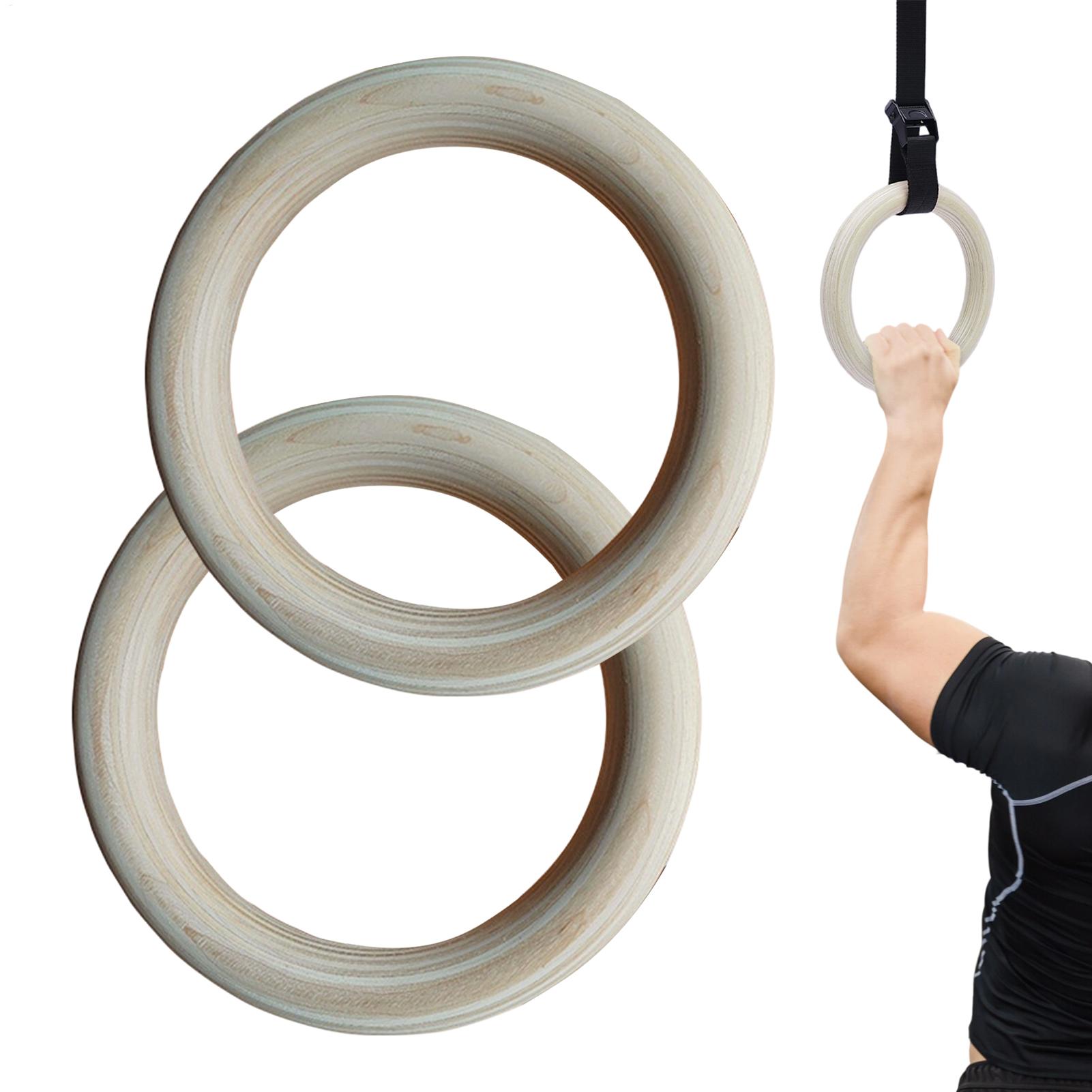2Pcs/Pairs Wooden Portable Gym - Gymnastic Ring Wood avis et prix
