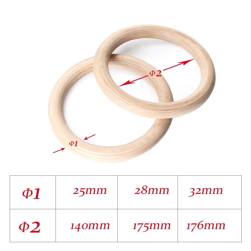25mm/32mm Wooden Gymnastic Rin - Gymnastic Ring Wood avis et prix