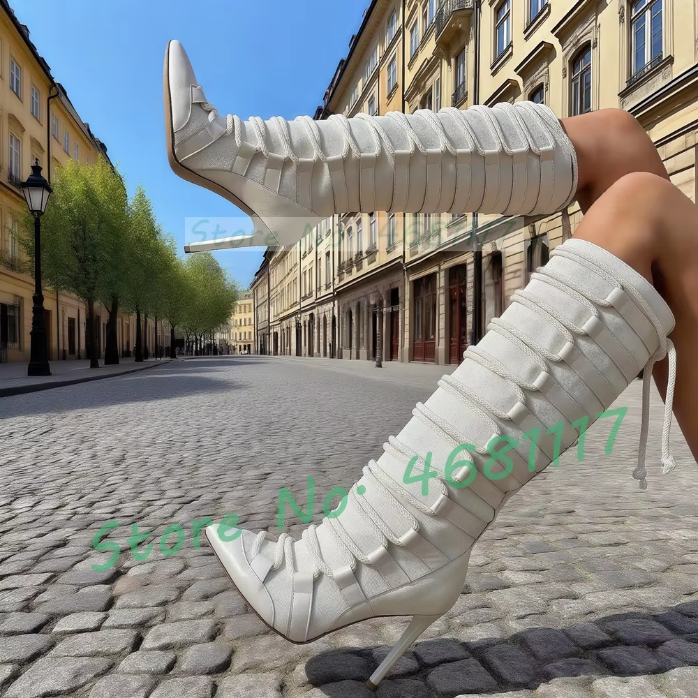 White Cross Tied Autumn Knee H - Crossfit Outfit avis et prix