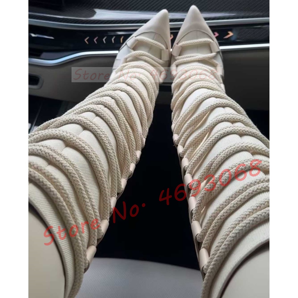 White Cross Tied Autumn Knee H - Crossfit Outfit avis et prix