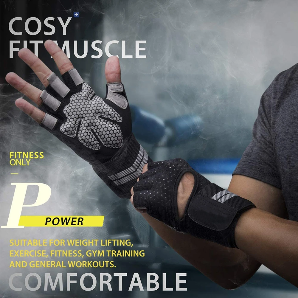 1Pair Half Finger Gym Fitness  - Crossfit Training Gear avis et prix