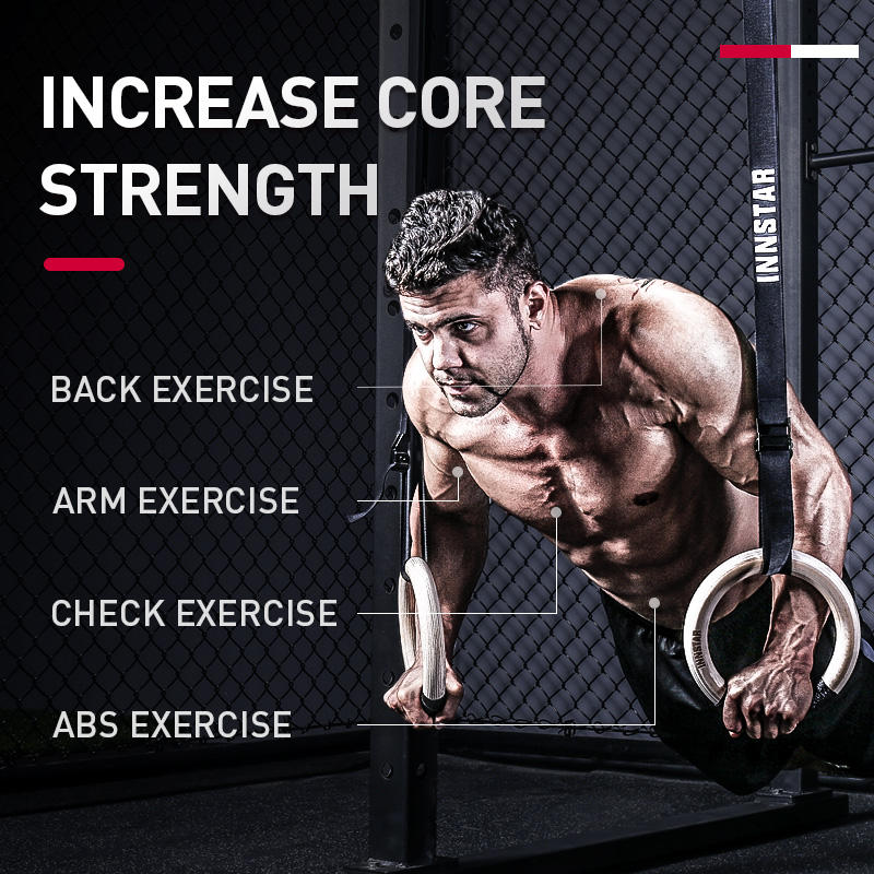 Core Strength Exercise Gymnast - Gymnastic Ring Wood avis et prix