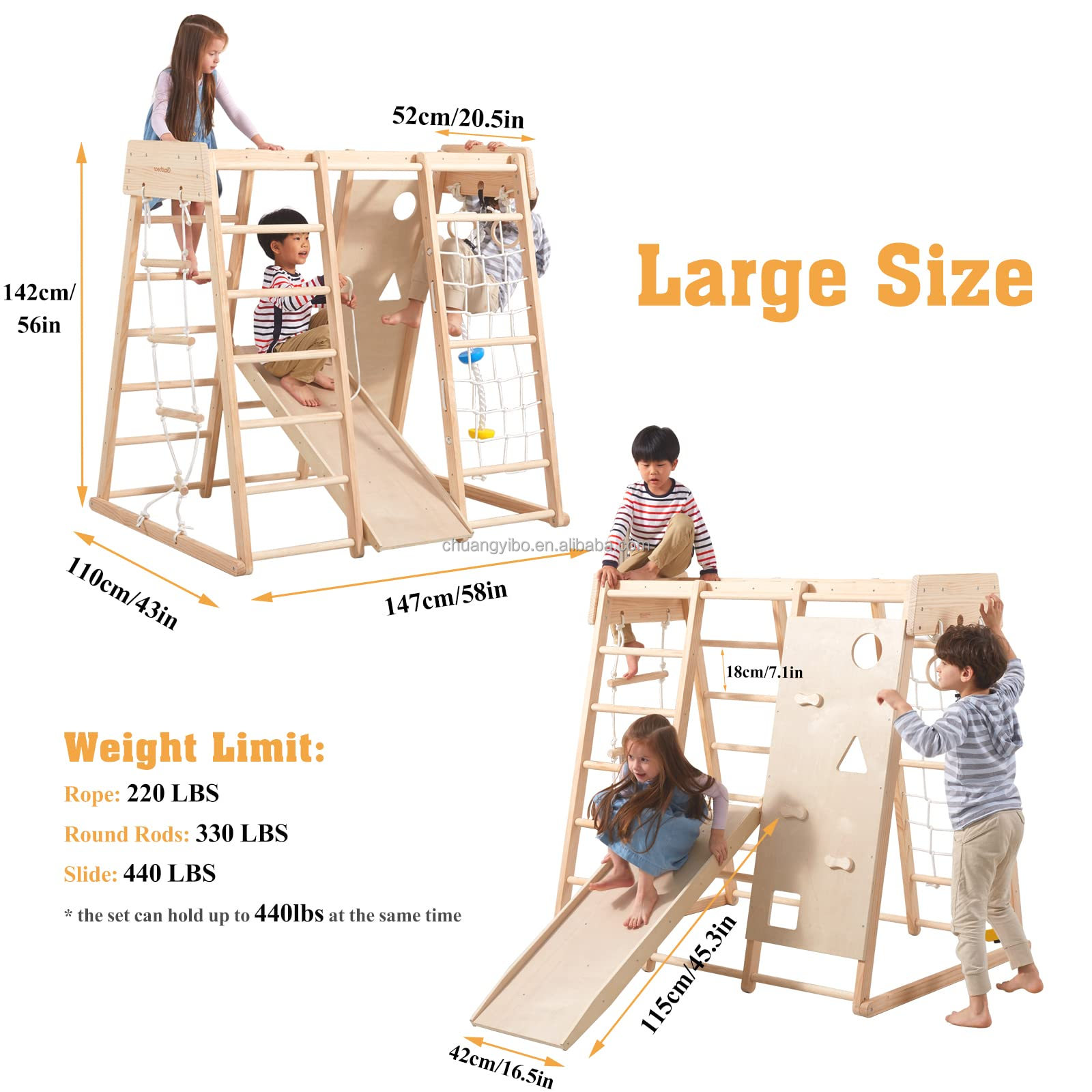 Indoor Playground Jungle Gym T - Gymnastic Ring Wood avis et prix