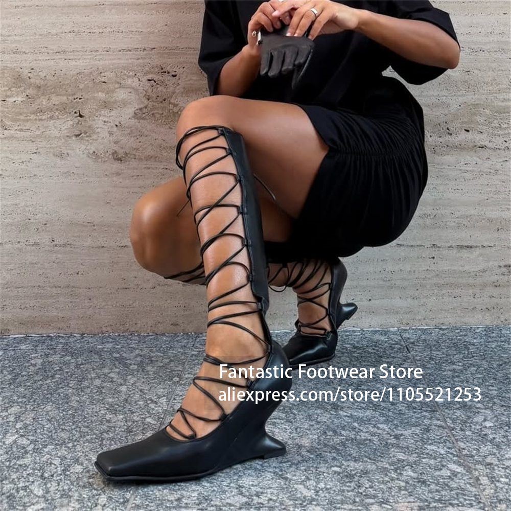 Square Toe Sculpted Wedge Heel - Crossfit Outfit avis et prix