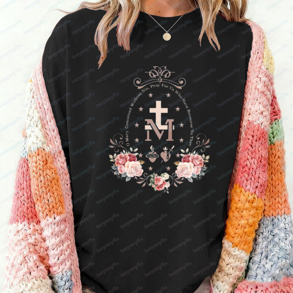 Floral Marian Cross T-Shirt Ca - Crossfit Event avis et prix