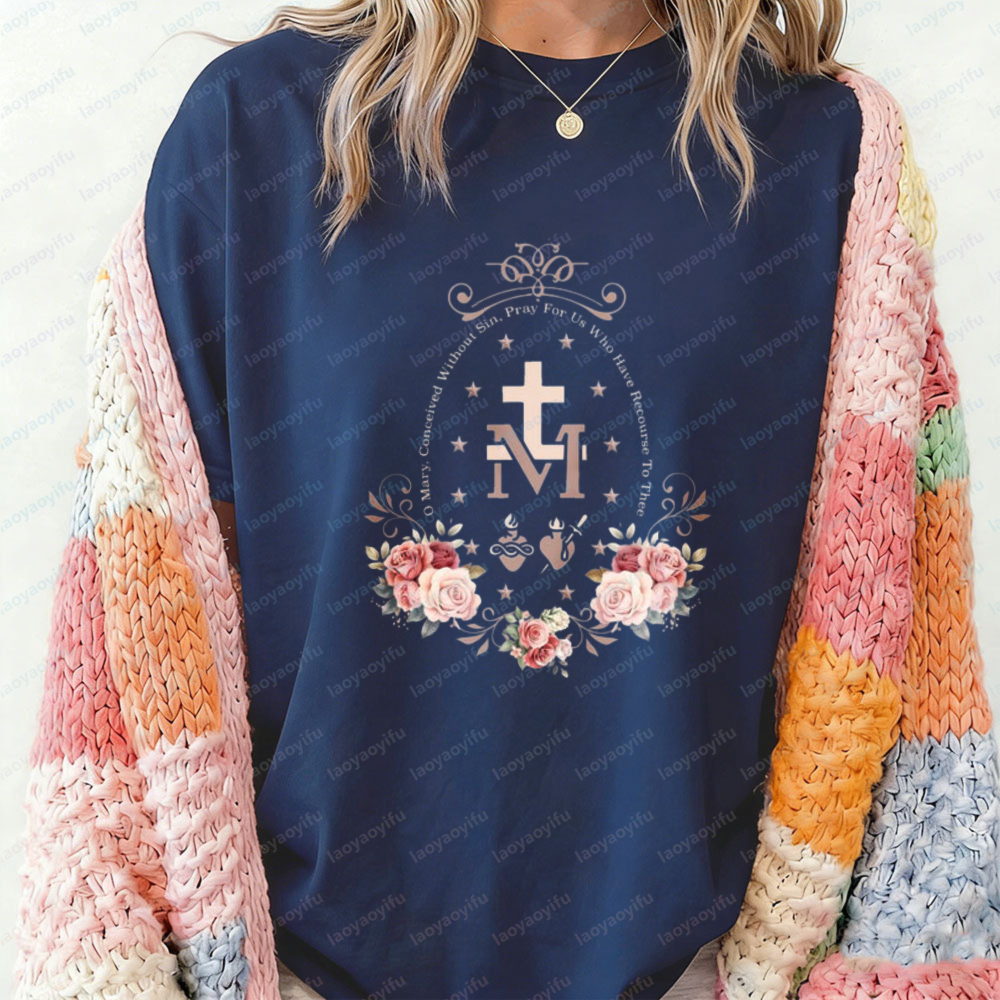Floral Marian Cross T-Shirt Ca - Crossfit Event avis et prix