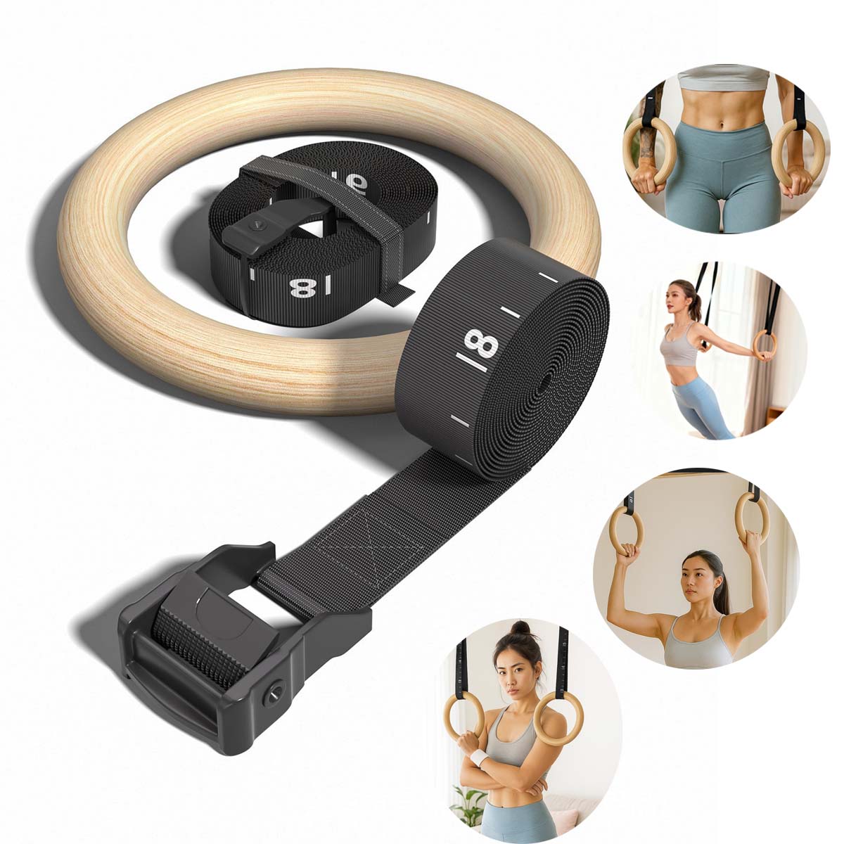 Adjustable Wood Gymnastics Rin - Gymnastic Ring Wood avis et prix